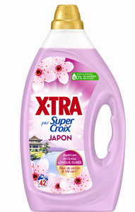 C2123/4 SUPER CROIX EXTRA LESSIVE LIQUIDE JAPON FLEUR DE CERISIER & THÉ VERT 1.890L 42 LAVAGES
