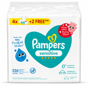 C2526 LINGETTES PAMPERS SENSITIVE 6 x 56 PCS EXP LE 01/09/2026