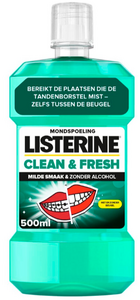 C1350/18 LISTERINE BAIN DE BOUCHE CLEAN & FRESH 500ML