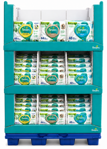 C2351 PAMPERS LINGETTES DISPLAY 180 PCS – 3 RÉFÉRENCES 60 X HARMONIE COCO 60 X HARMONIE NEW BABY 60 X AQUA HARMONIE