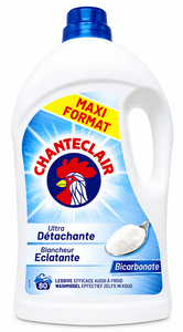 C2063/3 CHANTECLAIR LESSIVE LIQUIDE ULTRA DÉTACHANTE BLANCHEUR BICARBONATE 80 LAVAGES - 3,6L