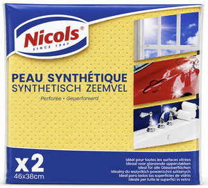 C2538 NICOLS LINGETTES SYNTHÉTIQUES SUPER ABSORBANTES LOT DE 2 36X38CM