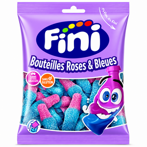 C2565/11 FINI BOUTEILLES ROSES ET BLEUES FIZZ HALAL SACHET 90G