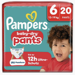 C2521/6 PAMPERS COUCHE BABY-DRY PANTS TAILLE 6 (13-19KG) - 20 COUCHES