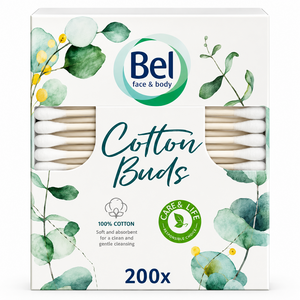 C2587 BEL COTON-TIGES PAPIER POUR VISAGE ET CORPS 200PCS